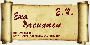 Ema Mačvanin vizit kartica